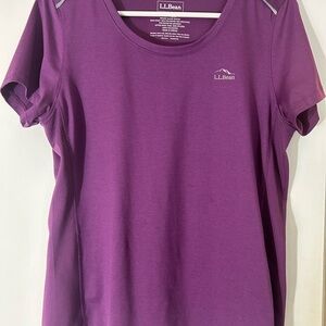 L.L. Bean Women's Short Sleeve Purple Tee Size Medium